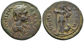 (Bronze, 10.48g 28mm) PHRYGIA. Synnada. Salonina (Augusta, 253 - 268)
KOP CAΛONЄINA CЄB. Draped bust right. 
Rev: ΣYNNAΔΕΩN IΩNΩN. Amaltheia standin...