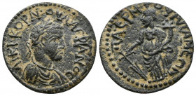(Bronze, 4.67g 20mm) PHRYGIA APAMEIA Valerian II. Between 255 and 258 magistrate(G): ERMOY
ΛΙΚΙ ΚΟΡΝ ΟΥΑΛΕΡΙΑΝΟΣ Κ laureate, draped and cuirassed bus...