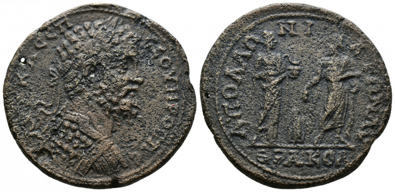 (Bronze, 23.33g 35mm) Pisidia. Apollonia Mordiaion. Septimius Severus AD 193-211...