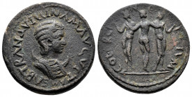 (Bronze, 12.11g 25mm) Pisidia: Cremna,. Tranquillina (Gordian III, 238-244), 
SAB TRANQVILLINAM AVGVS[TAM], diademed and draped bust right, set on cr...