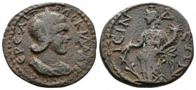 (Bronze, 6.31g 23mm) Herennia Etruscilla 251-252 (Augusta)Pisidia Isinda 
diademed and draped bust of Etruscilla right. ƐΡƐ(Ν) ΑΙΤΡΩϹΚΙΛΛΑΝ ϹƐ
Tyche...