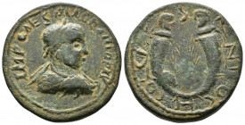 (Bronze, 16.59g 29mm) PISIDIA. Antiochia. Gallienus (253-168). 
 IMP CAES P LIC GAIIIOF AV. Laureate, draped and cuirassed bust right.
Rev: COL CAES...