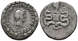 (Silver 11.30g 27mm) MARK ANTONY with OCTAVIA (39 BC). Cistophorus. Ephesus.
Obv: M ANTONIVS IMP COS DESIG ITER ET TERT.
Head of Mark Antony right, ...