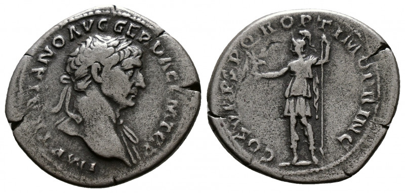 (Silver. 3.07g 21mm) TRAJAN (98-117). Denarius. Rome.
Laureate bust right, with...