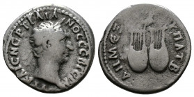 (Silver, 3.05g 18mm) Trajan, 98 – 117. Drachm, Lycia 98-99
 Laureate head right. 
Rev.Two lyres surmounted by owl standing right.
 BMC 9. RPC 2676....
