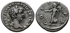 (Silver, 3.22g 20 mm) Septimius Severus, AD 193-211. Silver Denarius minted at Laodicea, AD 198-200. 
Laureate head of Severus right. 
Rev. Victoria...