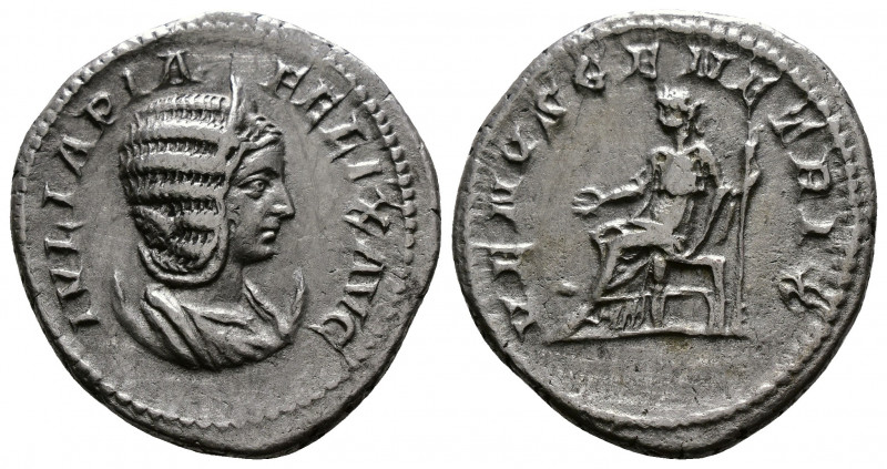(Silver. 4.83g 23mm) JULIA DOMNA (Augusta, 193-217). Antoninianus. Rome.
Draped...