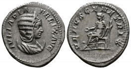 (Silver. 4.83g 23mm) JULIA DOMNA (Augusta, 193-217). Antoninianus. Rome.
Draped bust right, wearing stephane and set upon crescent.
Rev: Venus seate...