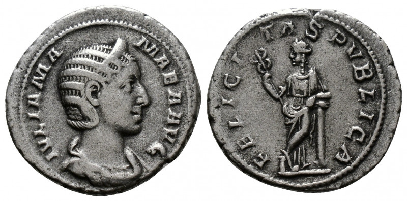 (Silver. 2.76g 21mm) JULIA MAMAEA (Augusta, 222-235). Denarius. Rome.
Draped bu...