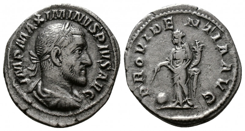 (Silver.2.75g 20mm) MAXIMINUS THRAX (235-238). Denarius. Rome.
Laureate, draped...