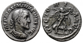 (Silver. 3.07g 20mm) Maximinus I AR Denarius. Rome, AD 236. 
laureate, draped and cuirassed bust to right
Rev: Victory advancing to right, holding w...