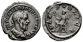 (Silver. 3.19g21mm) PUPIENUS, 238 AD. AR Denarius 
IMP C M CLOD PVPIENVS AVG/ Laureate draped bust
Rev: PAX PVBLICA/ Pax seated with branch and scep...