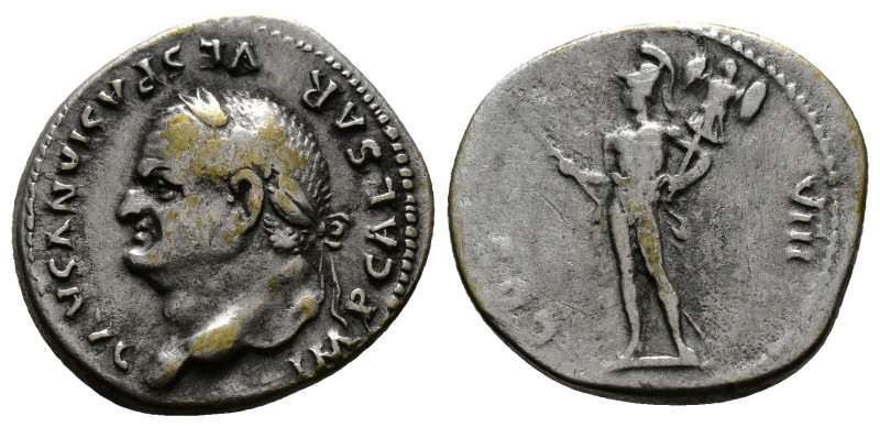 (Silver, 3.36g 20mm) Vespasian, Denarius (69-79), Denarius 77-78, Rome 
head of...