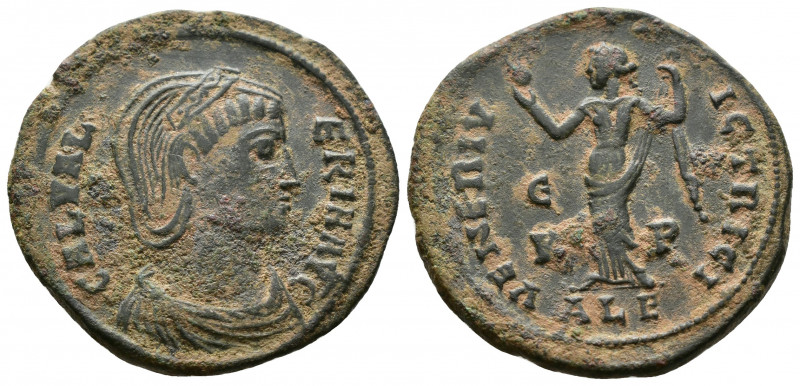 (Bronze, 5.99g 27mm) Galeria Valeria. Æ Follis Augusta, AD 293(?)-311. Alexandri...