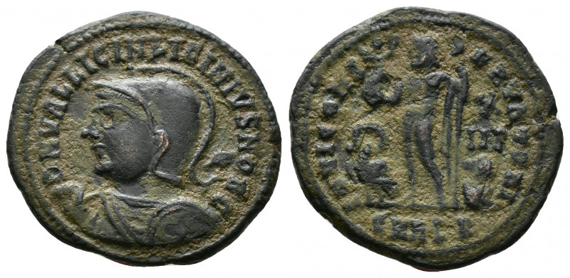 (Bronze, 3.77g 21mm) Licinius II, as Caesar AD 317-324. Heraclea (?)Follis Æ
he...