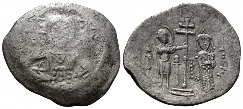 (Silver. 3.75g 26mm) Alexius I Comnenus, 1081-1118. Aspron Trachy Thessalonica,...