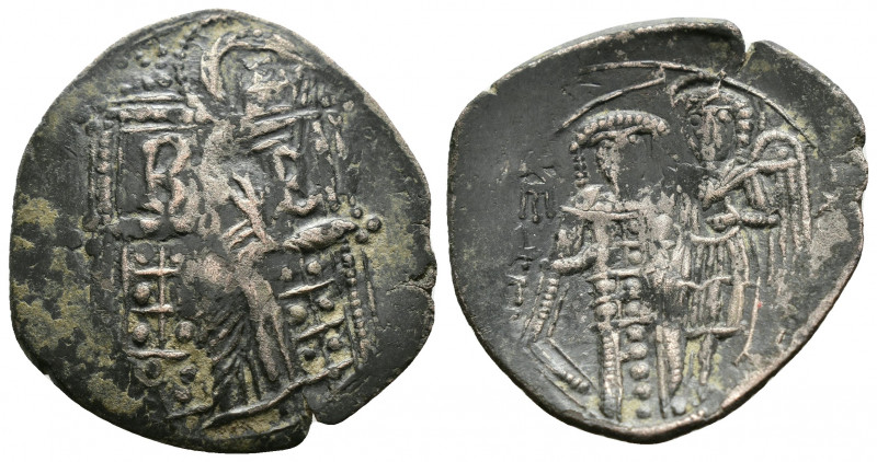 (Bronze.2.22g 26mm) MICHAEL VIII PALAEOLOGUS (1261-1282). Trachy. Constantinople...