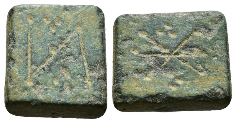 (Bronze. 4.26g 14mm) Circa 4th-7th centuries