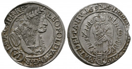 (Silver 2.55g 27mm) Leopold I, House of Habsburg . VI Kreutzer 1692. Neustadt
Huszár: 1457, Unger II.: 1075c.