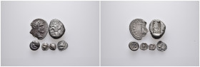6 ancient silver pieces (silver 8,24gr) sold as seen