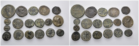 18 ancient bronze pieces (bronze 77,62gr) sold as seen