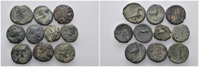 10 ancient bronze pieces (bronze 41,40gr) sold as seen