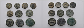 10 ancient bronze pieces (bronze 26,31gr) sold as seen