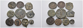10 ancient bronze pieces (bronze 49,63gr) sold as seen
