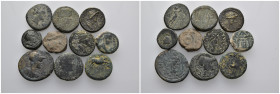 10 ancient bronze pieces (bronze 36,00gr) sold as seen