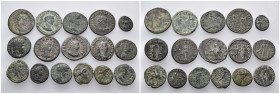 16 ancient bronze pieces (bronze 61,39gr) sold as seen