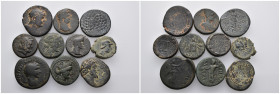 10 ancient bronze pieces (bronze 74,28gr) sold as seen