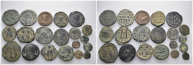 20 ancient bronze pieces (bronze 172,43gr) sold as seen