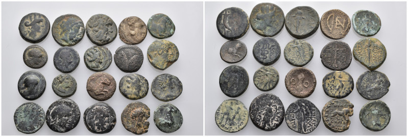 20 ancient bronze pieces (bronze 90,00gr) sold as seen