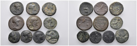 10 ancient bronze pieces (bronze 64,91gr) sold as seen