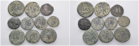 10 ancient bronze pieces (bronze 37,86gr) sold as seen