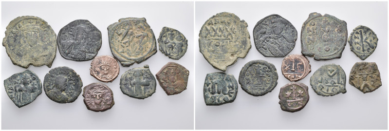 10 ancient bronze pieces (bronze 53,78gr) sold as seen