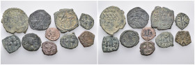 10 ancient bronze pieces (bronze 53,78gr) sold as seen