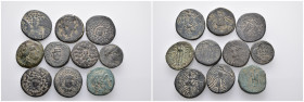 10 ancient bronze pieces (bronze 73,64gr) sold as seen