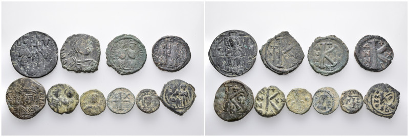 10 ancient bronze pieces (bronze 47,62gr) sold as seen