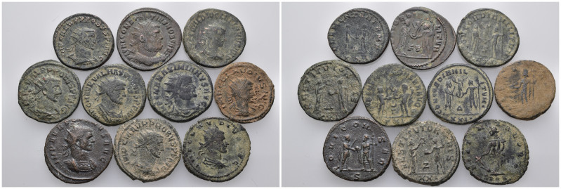 10 ancient bronze pieces (bronze 36,25gr) sold as seen