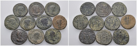 10 ancient bronze pieces (bronze 36,25gr) sold as seen