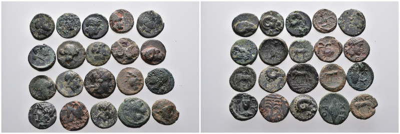20 ancient bronze pieces (bronze 18,08gr) sold as seen