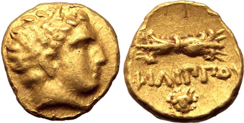 Kingdom of Macedon, Philip II AV 1/12 Stater. Pella, circa 345-336 BC. Laureate ...