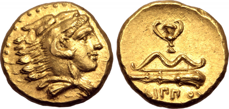 Kingdom of Macedon, temp. Philip II - Alexander III AV Quarter Stater. Pella, ci...