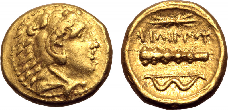 Kingdom of Macedon, temp. Philip II - Alexander III AV Quarter Stater. Pella, ci...