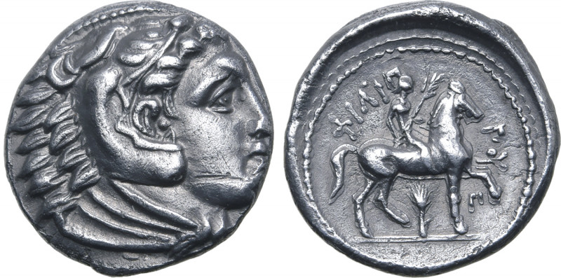 Kingdom of Macedon, Philip II AR Drachm. Amphipolis, struck under Antipater or P...