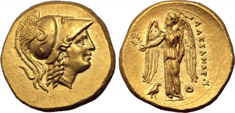 Kingdom of Macedon, Alexander III 'the Great' AV Hemistater. Salamis, circa 332-...