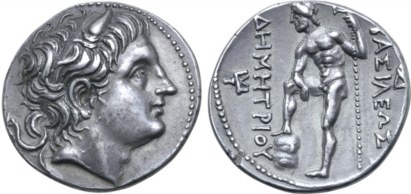 Kingdom of Macedon, Demetrios I Poliorketes AR Tetradrachm. Amphipolis, circa 28...