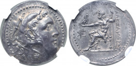 Asia Minor, uncertain mint (Rhodes?) AR Tetradrachm. In the name and types of Alexander III of Macedon. Circa 240-180 BC. Head of Herakles to right, w...