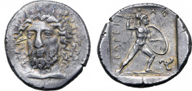 Dynasts of Lykia, Perikles AR Stater. Circa 380-375 BC. Head of Perikles three-quarters facing, turned slightly to left, wearing laurel wreath and dra...